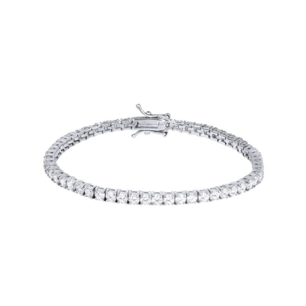 Platina armband med zirkonia