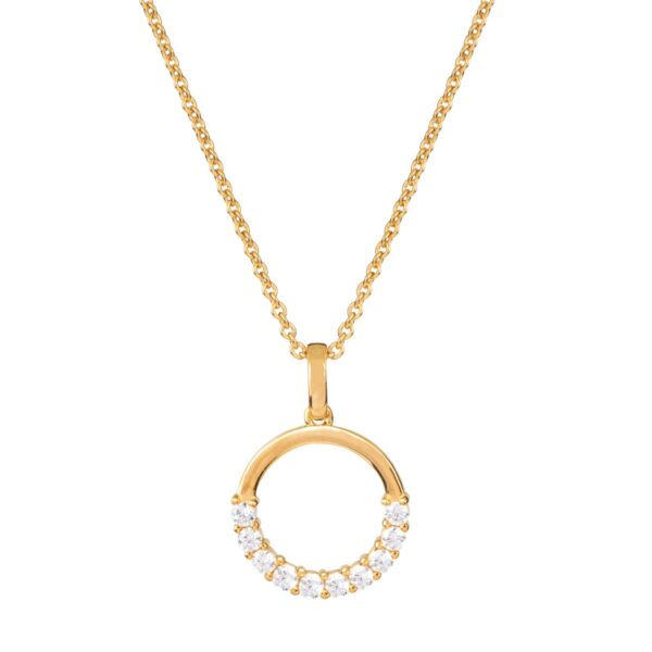 Circle zircons necklace