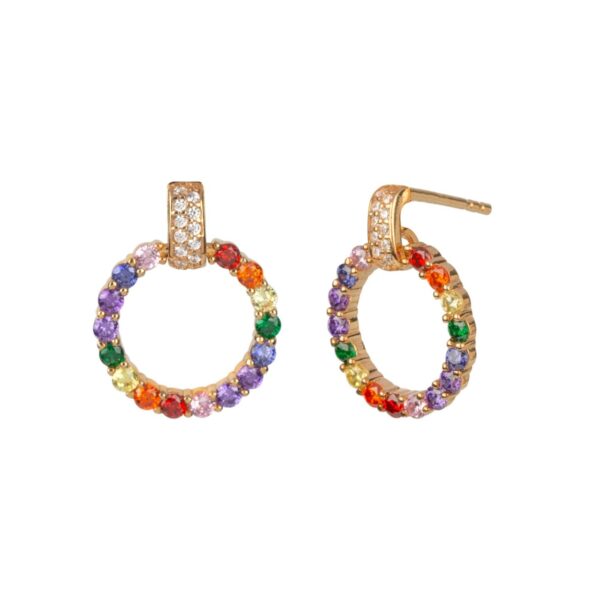 Zirkonörhängen multicolor