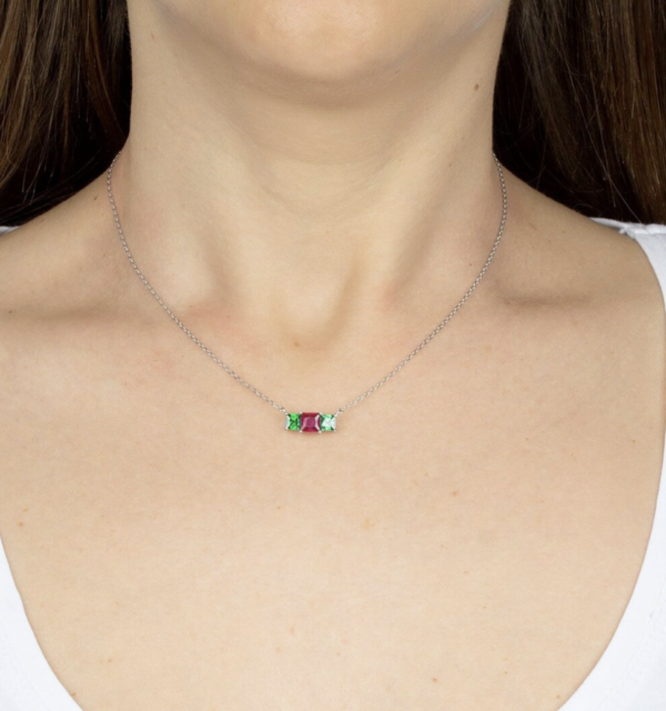 Halsband Grön/Rubin/Grön - Bild 2