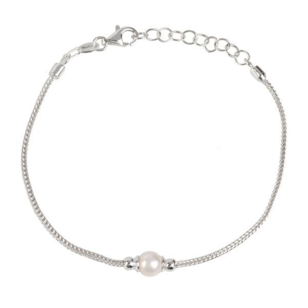 Silverarmband med pärla