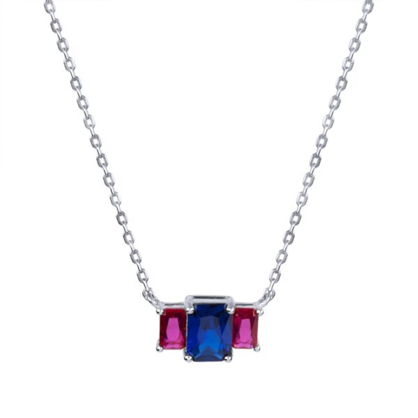 Necklace Ruby/Sapphire/Ruby