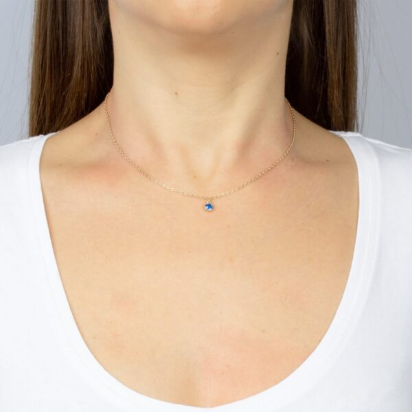 Necklace Cz Round Blue - Bild 2