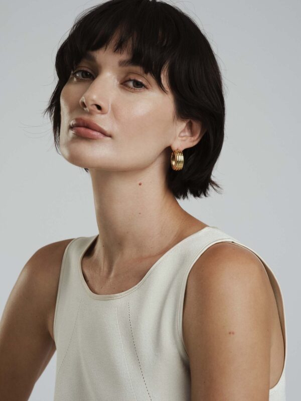 Edge Ribbed Medium Hoops - Bild 4