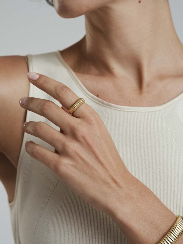 Retro Ribbed Ring - Bild 2