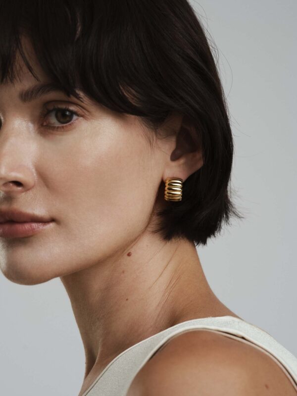 Chic Ribbed Earrings - Bild 2