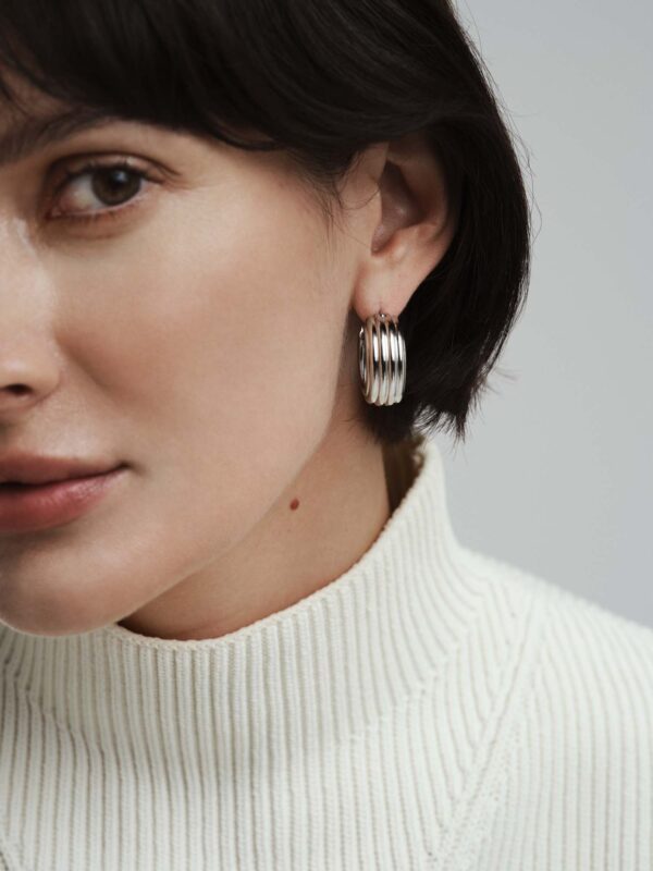 Edge Ribbed Medium Hoops - Bild 2