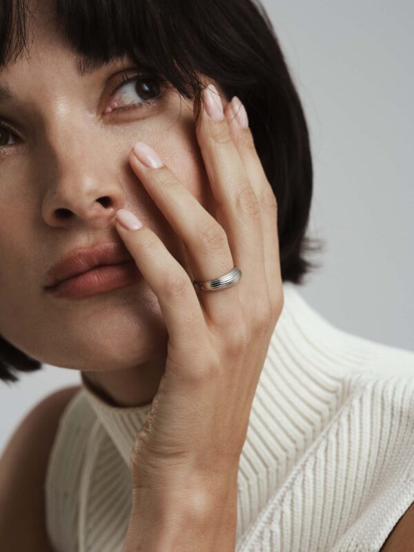 Edge Ribbed Ring - Bild 3