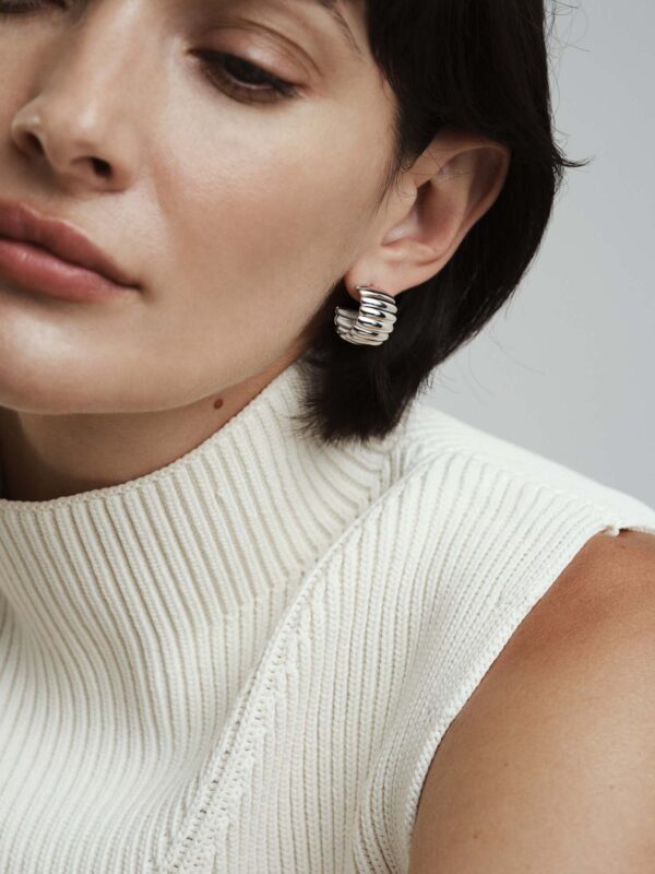 Chic Ribbed Earrings - Bild 4