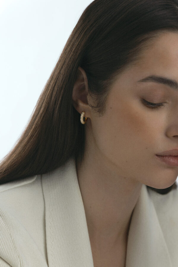 Pavé Everyday Medium Hoops - Bild 3