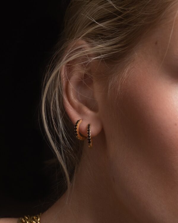 Shiny Noir Hoops - Bild 3
