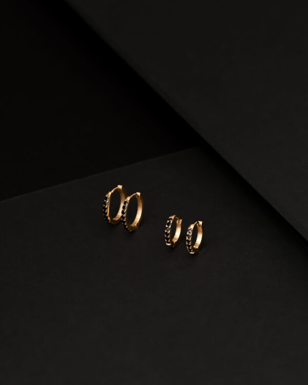 Shiny Noir Hoops - Bild 2