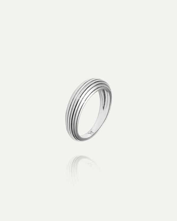 Edge Ribbed Ring - Bild 4