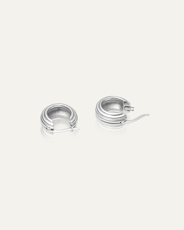 Edge Ribbed Small Hoops - Bild 3