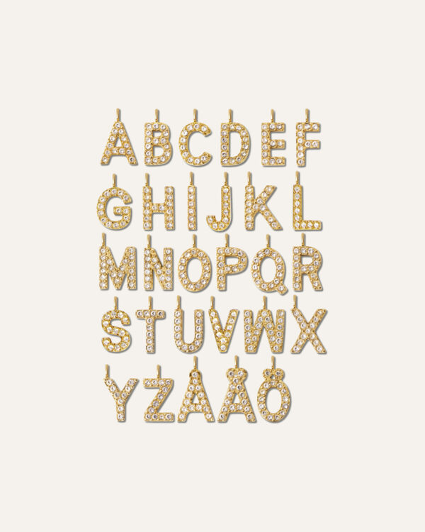 Petite Stone Letter Necklace