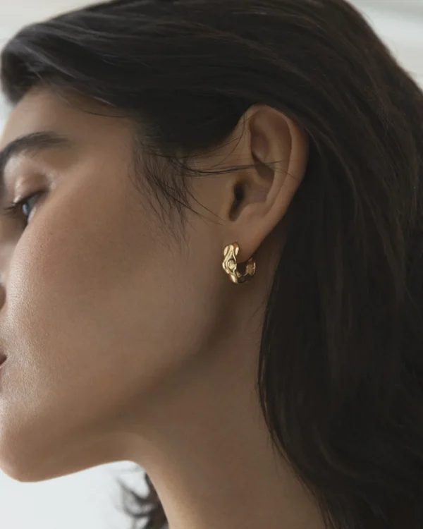 Wavy Bolded Small Hoops - Bild 5