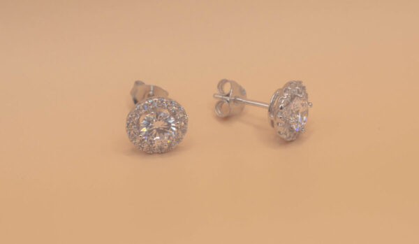 Runda örhänge med zirgon