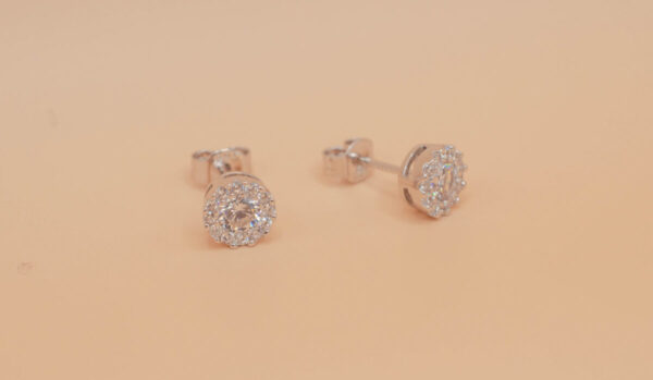 Runda örhänge med zirgon