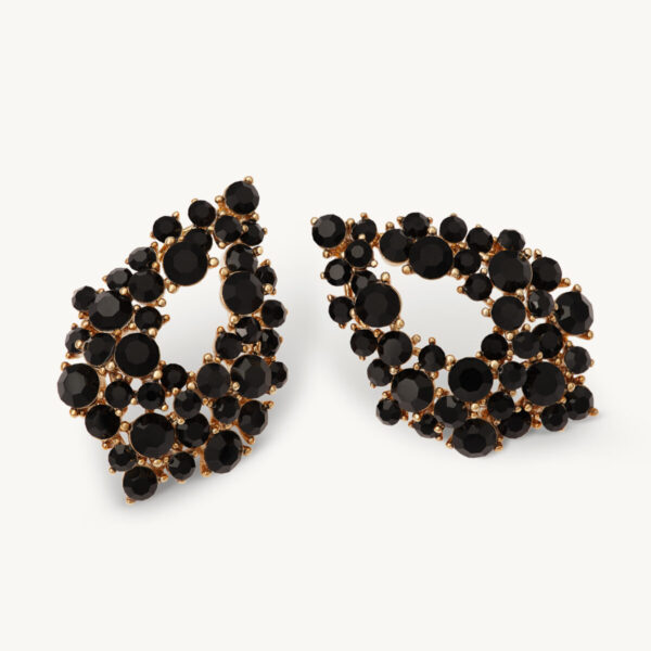 Alice earrings - Jet (Gold)