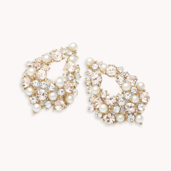Alice pearl earrings - Ivory silk
