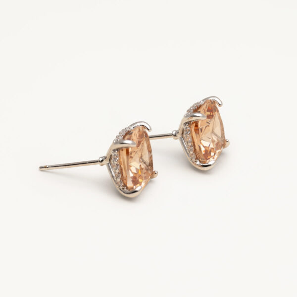 Desiree studs - Champagne (silver)
