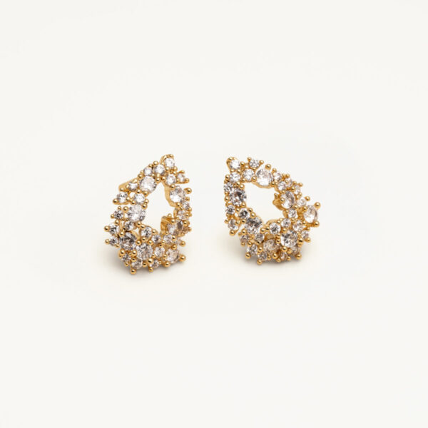 Petite Miss Alice earrings - Crystal (gold)