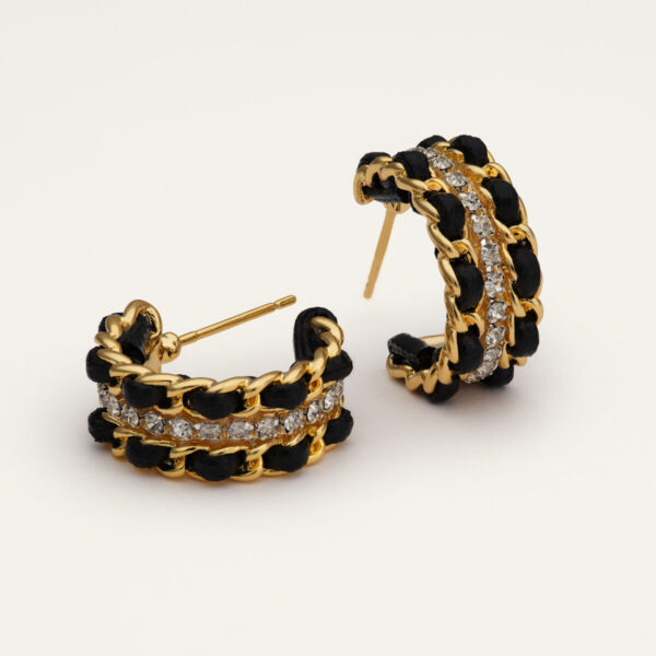 Coco hoops - Jet / gold