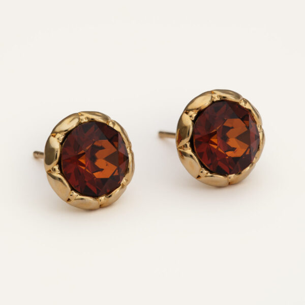 Miss Victoria stud earrings - Smoked amber (limited)