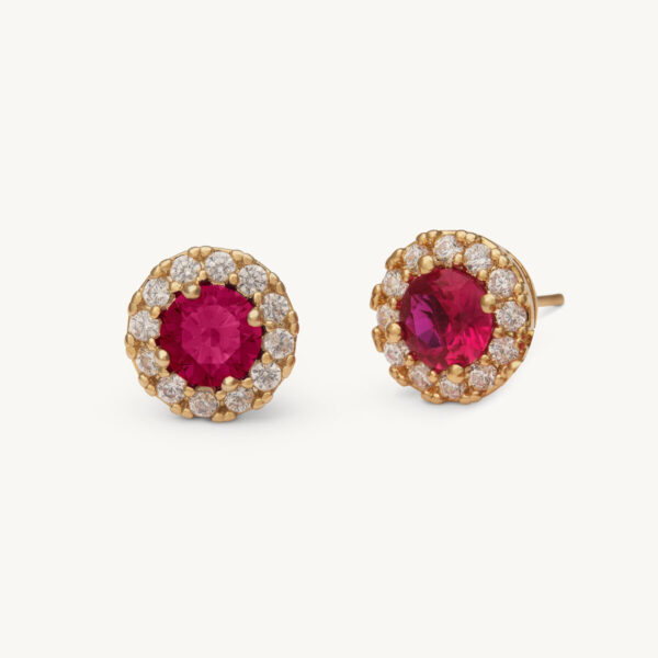 Laurie earrings - Pink ruby