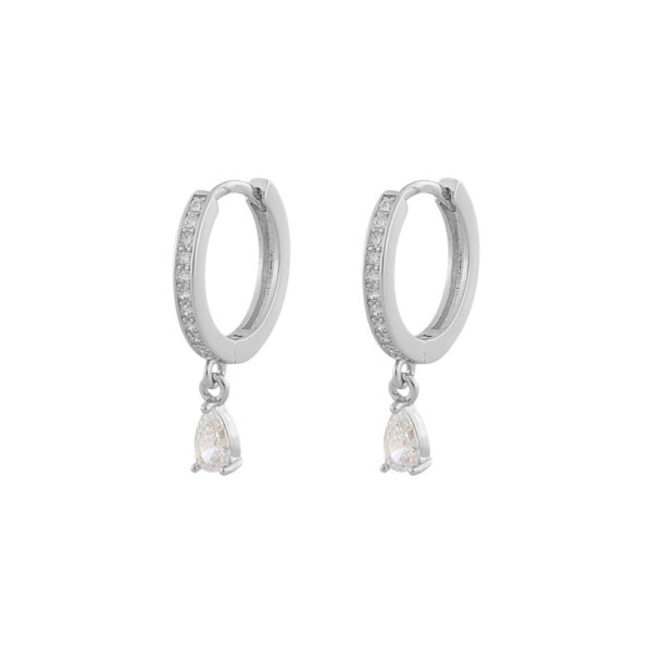 Camille drop ring ear s/clear - Onesize