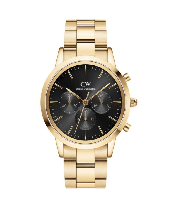 DANIEL WELLINGTON Iconic Chronograph 42 Link G Black