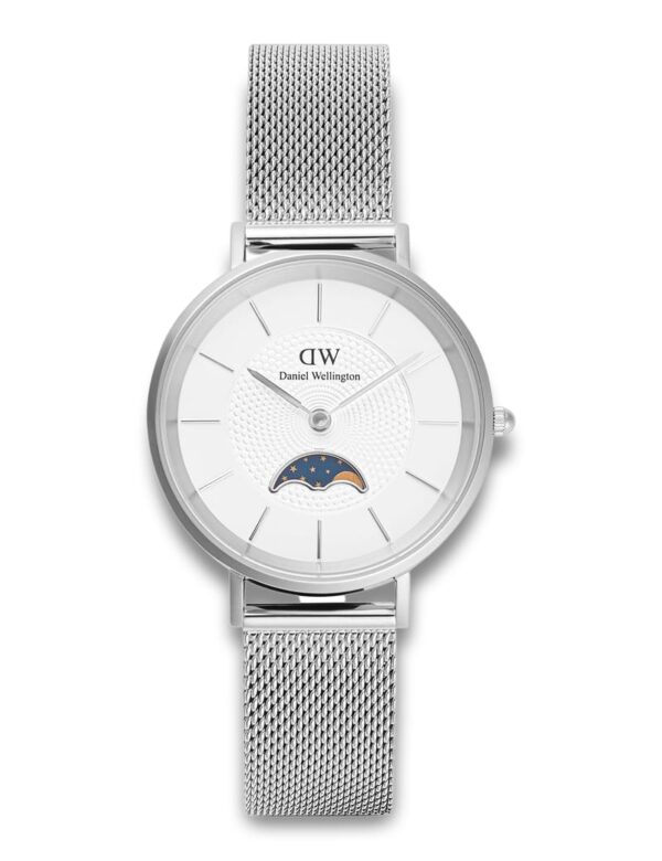 DANIEL WELLINGTON PETITE MOONPHASE 32 STERLING S WHITE