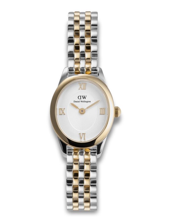 DANIEL WELLINGTON OVAL MINI 25,5X22MM BEANS LINK TWO TONES