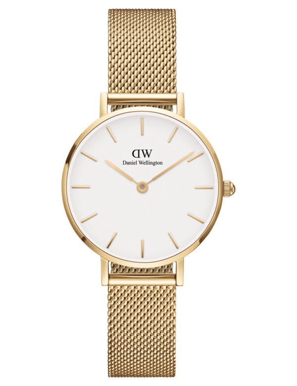 DANIEL WELLINGTON PETITE EVERGOLD 28mm WHITE