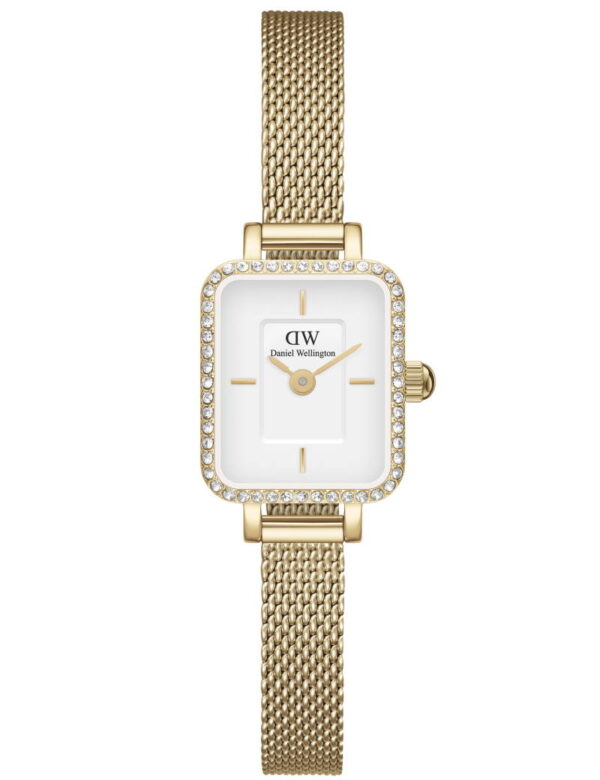DANIEL WELLINGTON Quadro Mini Bezel 15x18 Evergold G White