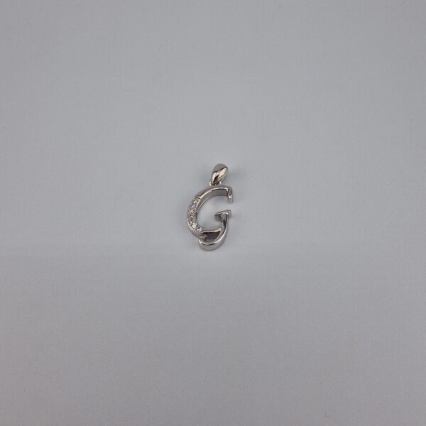 Bokstav hänge G med zirgon