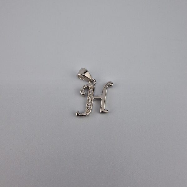 Bokstav hänge H med zirgon
