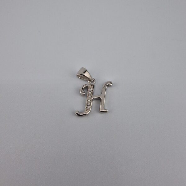 Bokstav hänge H med zirgon