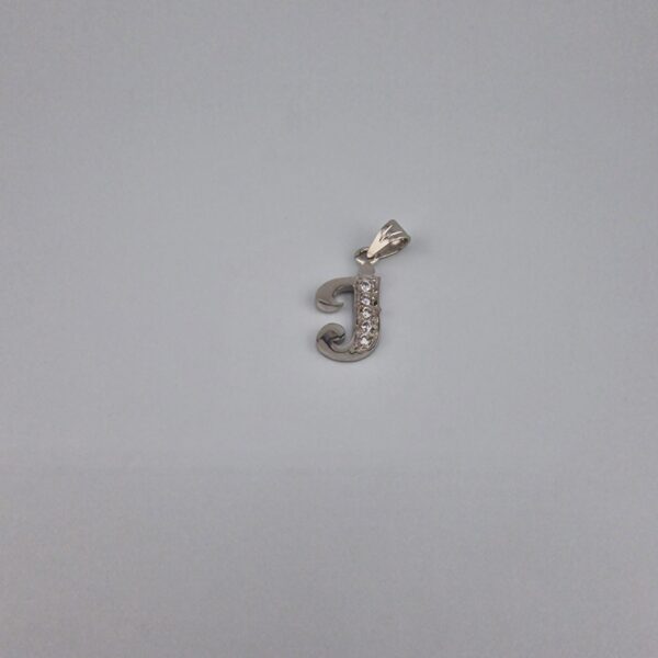 Bokstav hänge J med zirgon