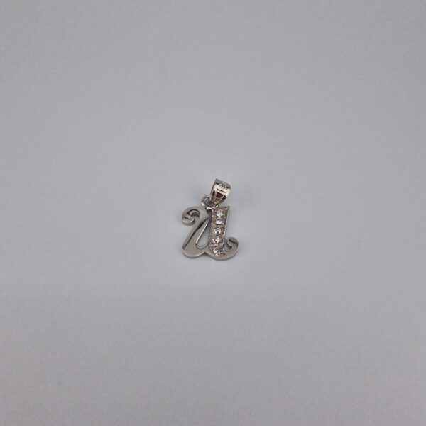 Bokstav hänge U med zirgon