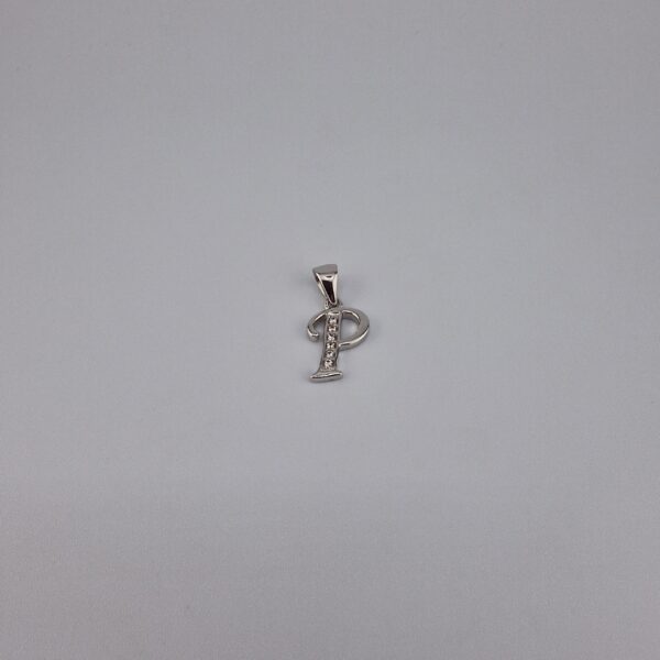 Bokstav hänge P med zirgon