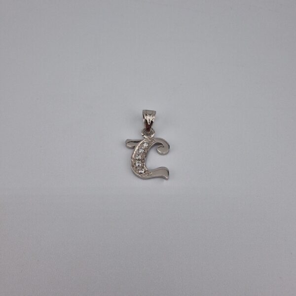 Bokstav hänge C med zirgon