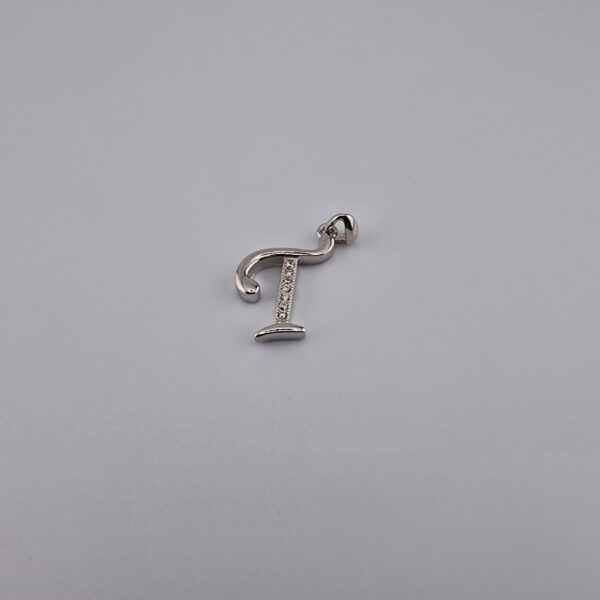 Bokstav hänge T med zirgon