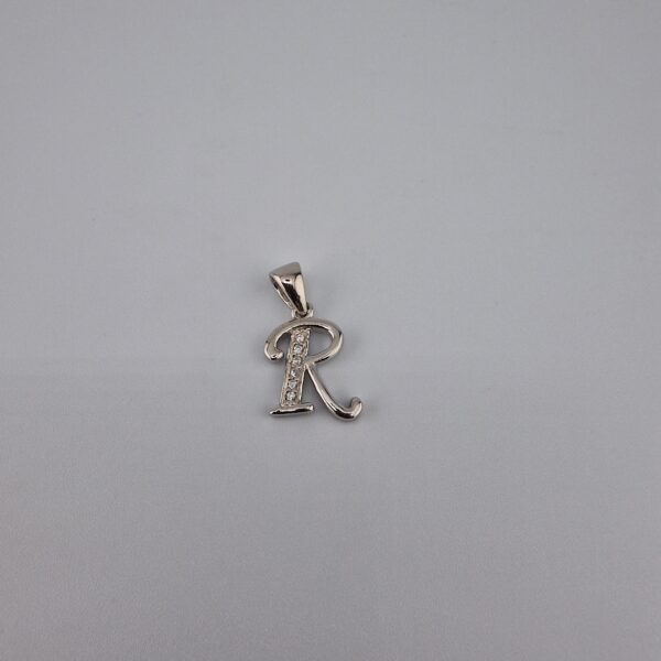 Bokstav hänge R med zirgon