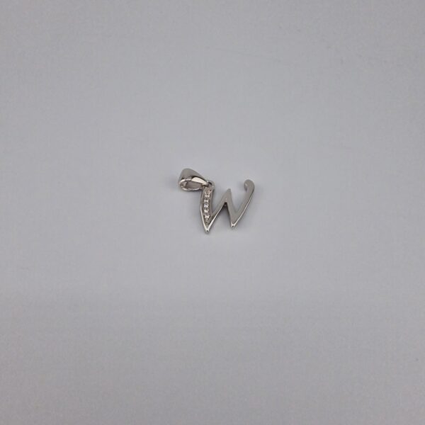 Bokstav hänge W med zirgon