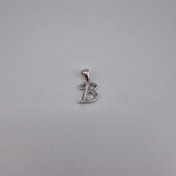Bokstav hänge B med zirgon