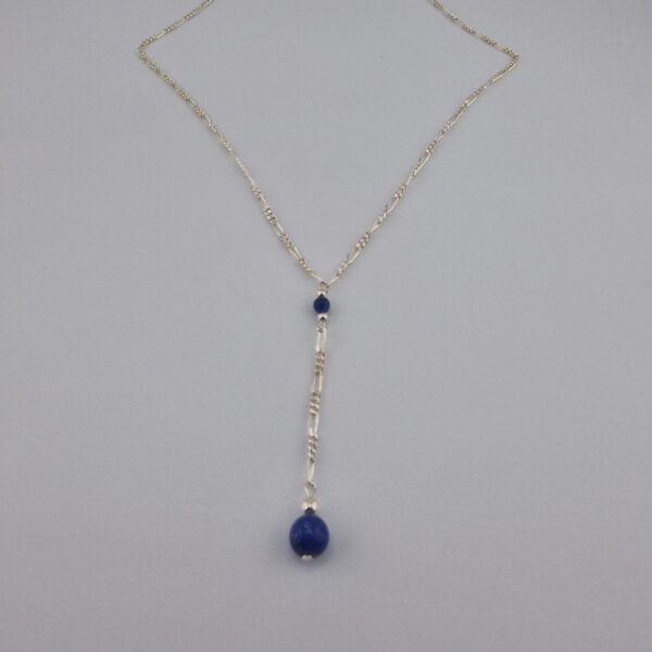 Enkel Halsband med 2 blå sten