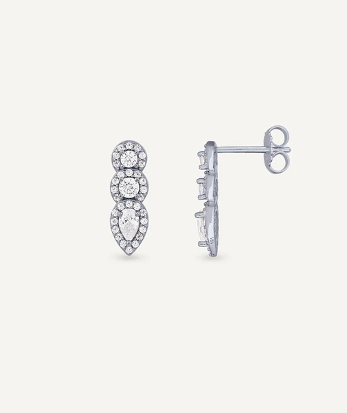 Vidal&Vidal Silver örhänge med kubiskzirkon