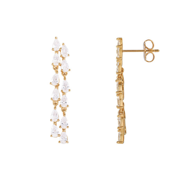 Vidal&Vidal Silver guldplaterat Örhänge med kubiskzirkon